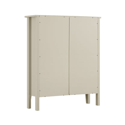 Oakham 2-Tier Shoe Cabinet, Shaded White
