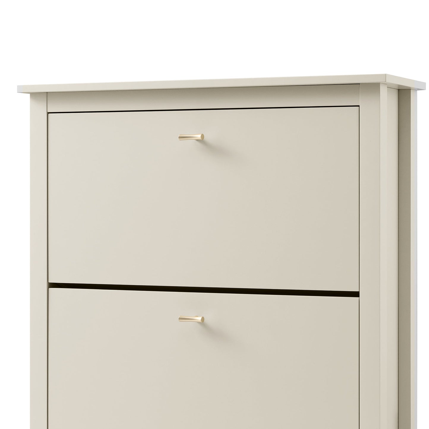 Oakham 2-Tier Shoe Cabinet, Shaded White