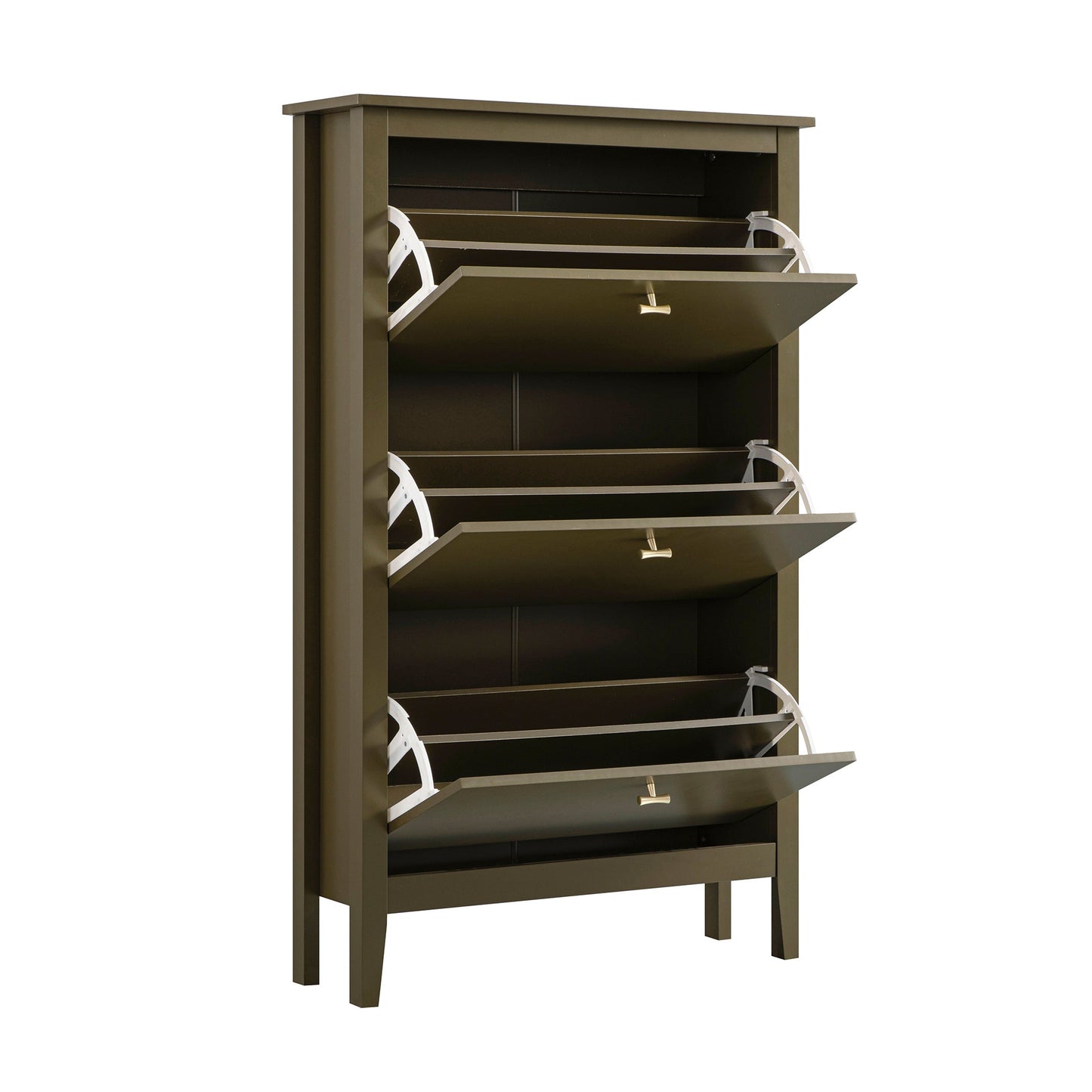 Oakham 3-Tier Shoe Cabinet, Olive Grove