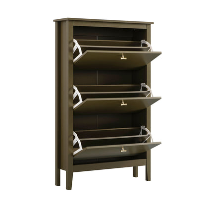 Oakham 3-Tier Shoe Cabinet, Olive Grove