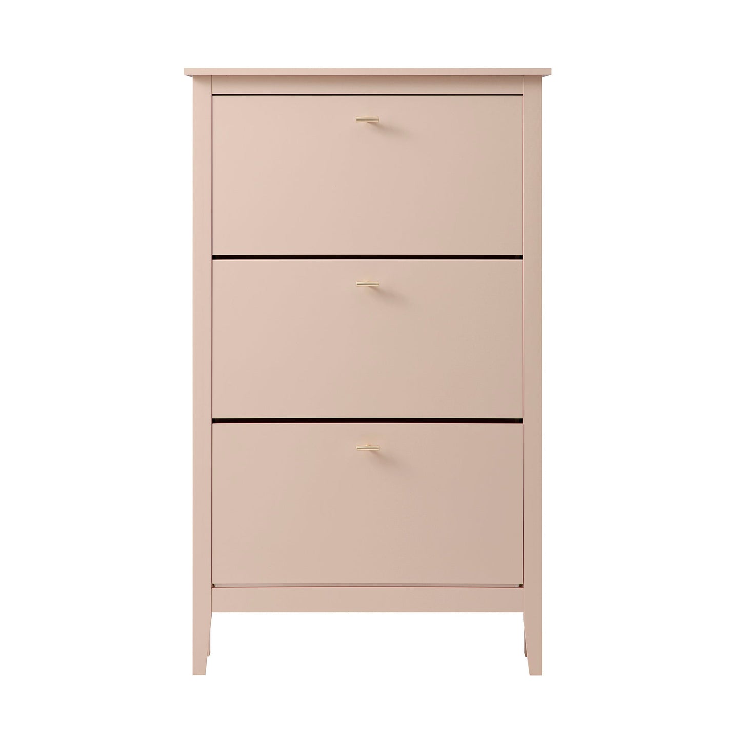 Oakham 3-Tier Shoe Cabinet, Nude Pink