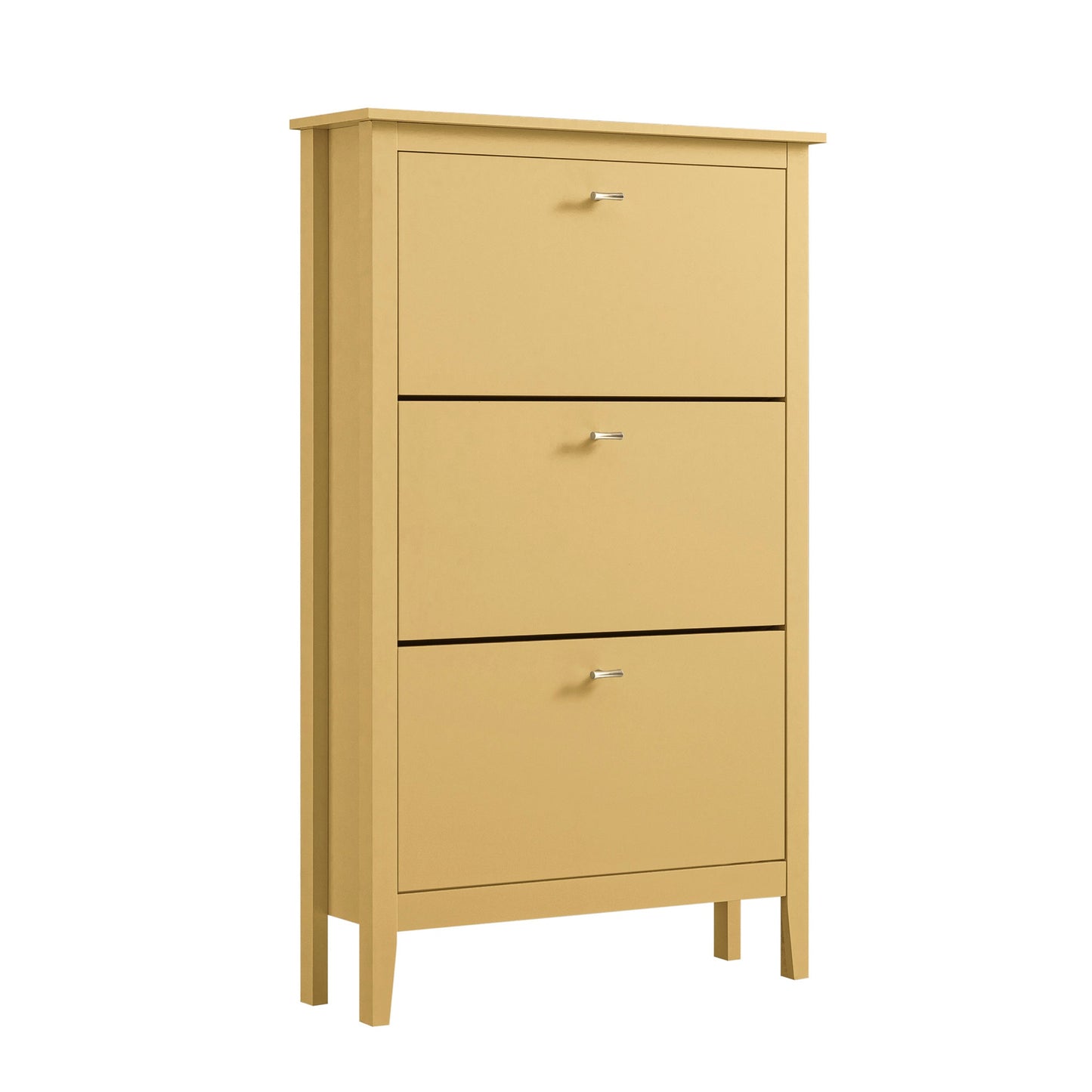 Oakham 3-Tier Shoe Cabinet, Rattan Yellow