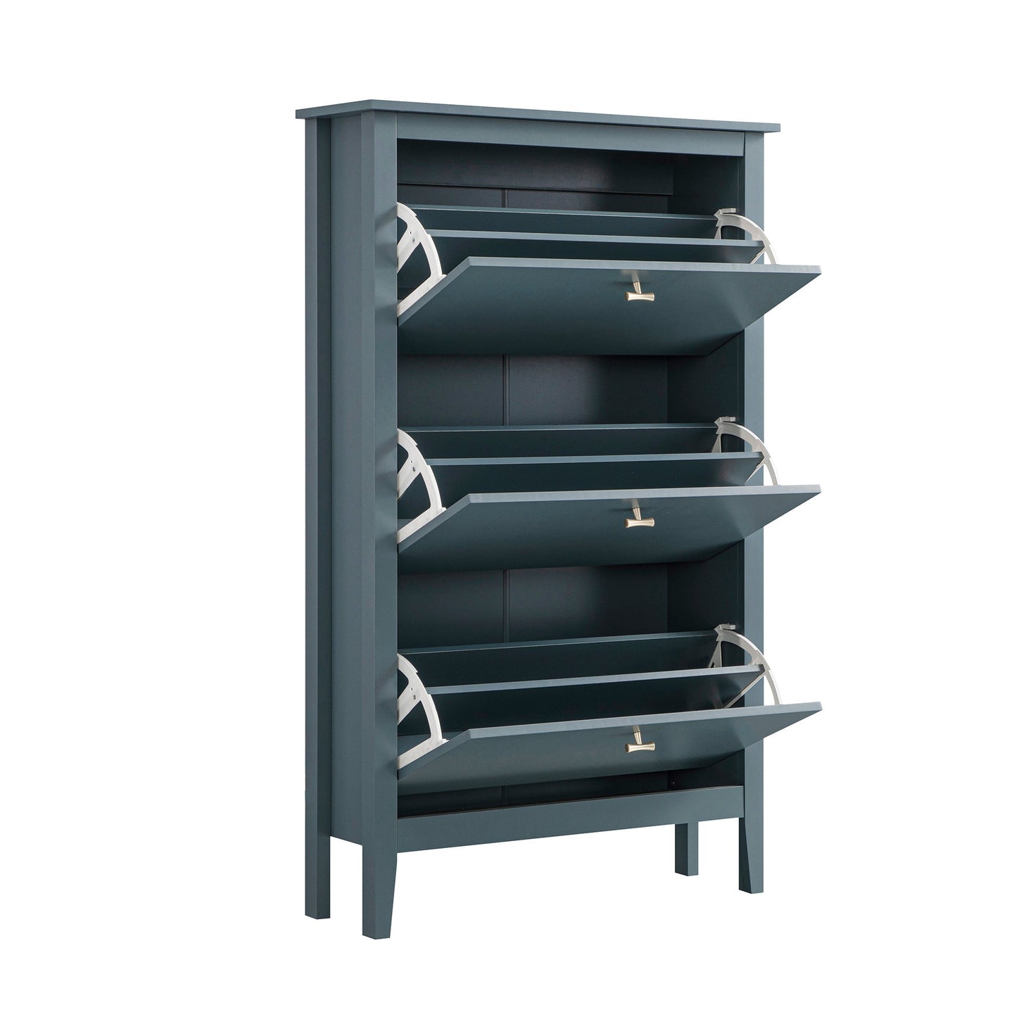 Oakham 3-Tier Shoe Cabinet, Stormy Blue