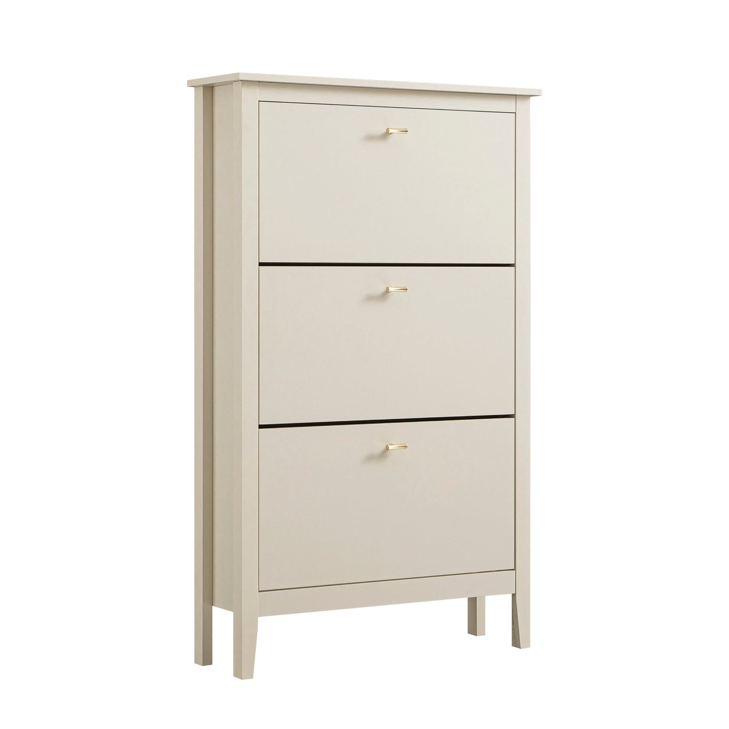 Oakham 3-Tier Shoe Cabinet, Shaded White