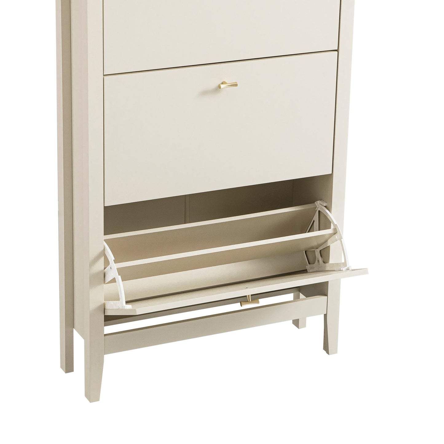 Oakham 3-Tier Shoe Cabinet, Shaded White