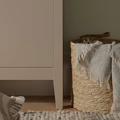 Oakham 2-Tier Shoe Cabinet with Top Drawer, Deep Greige