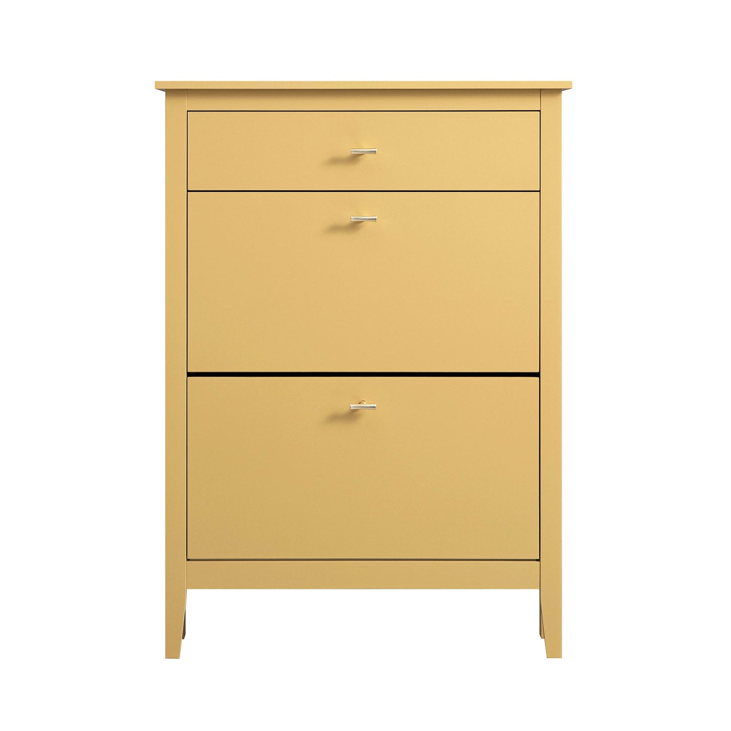Oakham 2-Tier Shoe Cabinet with Top Drawer, Rattan Yellow
