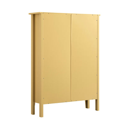 Oakham 2-Tier Shoe Cabinet with Top Drawer, Rattan Yellow