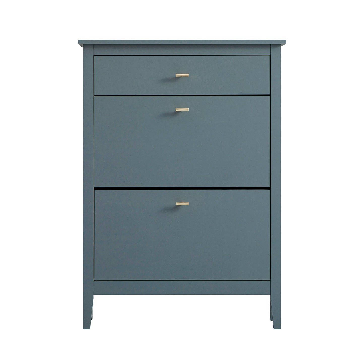 Oakham 2-Tier Shoe Cabinet with Top Drawer, Stormy Blue
