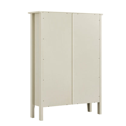 Oakham 2-Tier Shoe Cabinet with Top Drawer, Shaded White