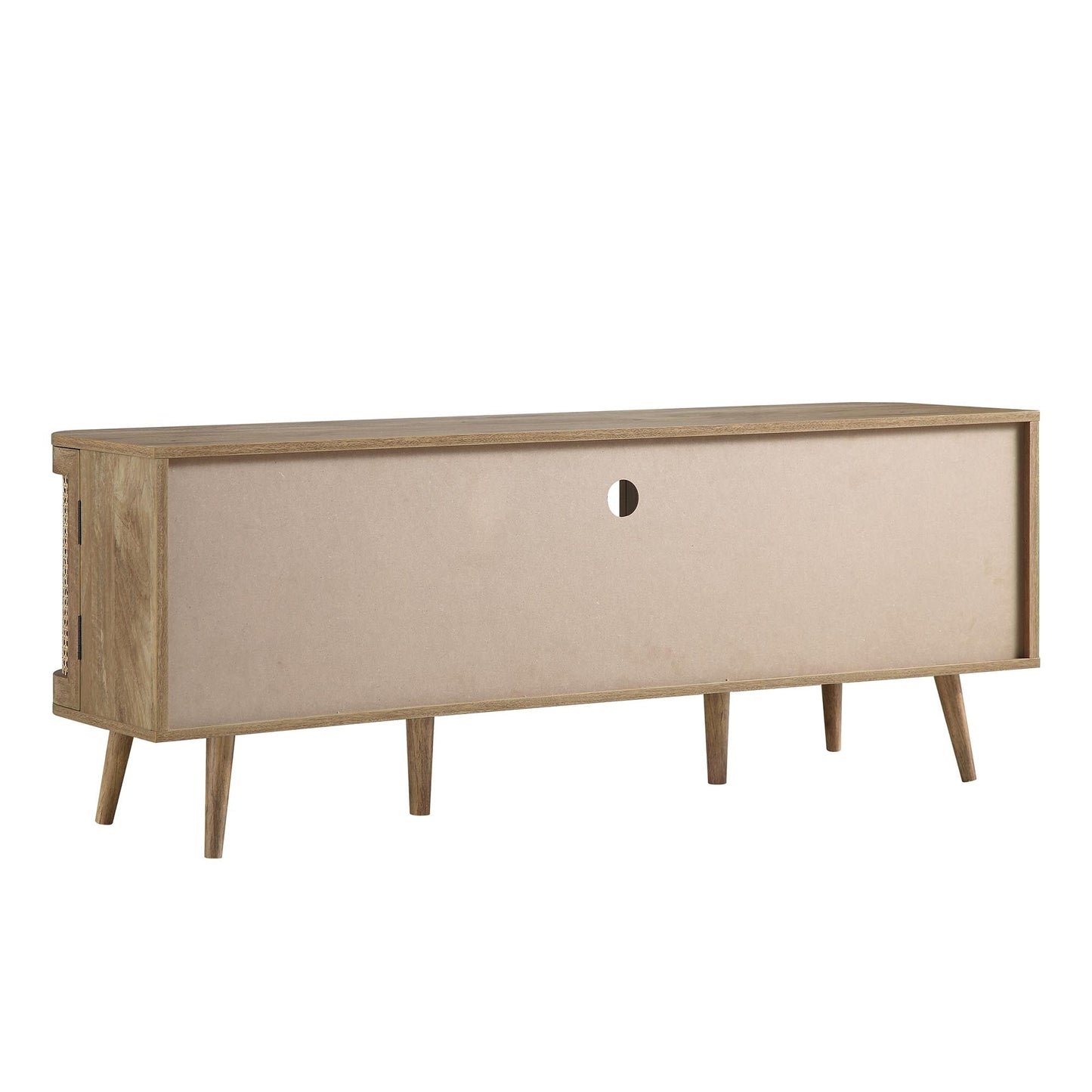 Izzy Curved Rattan 150cm TV Unit, Natural