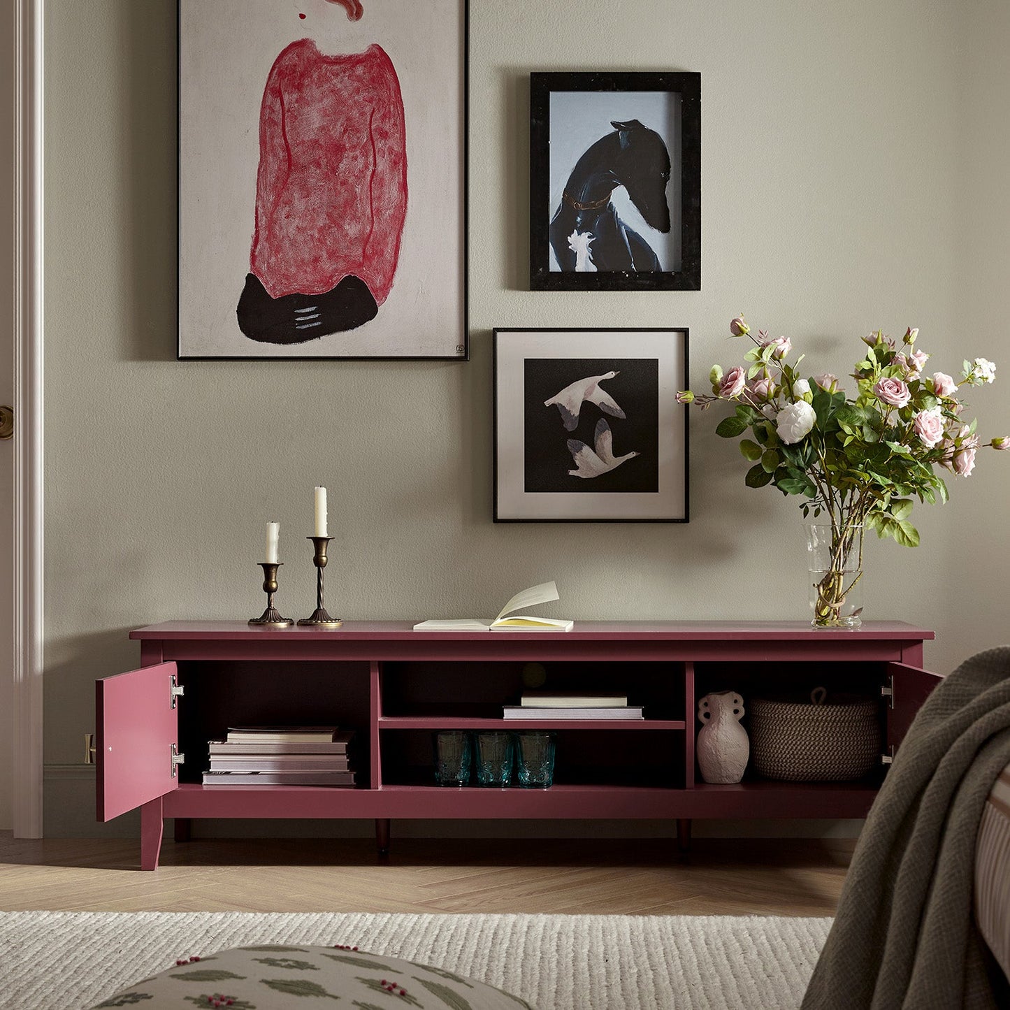 Oakham 150cm TV Unit, Wild Cherry