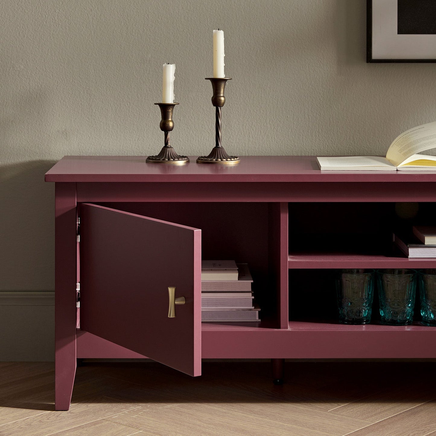 Oakham 150cm TV Unit, Wild Cherry