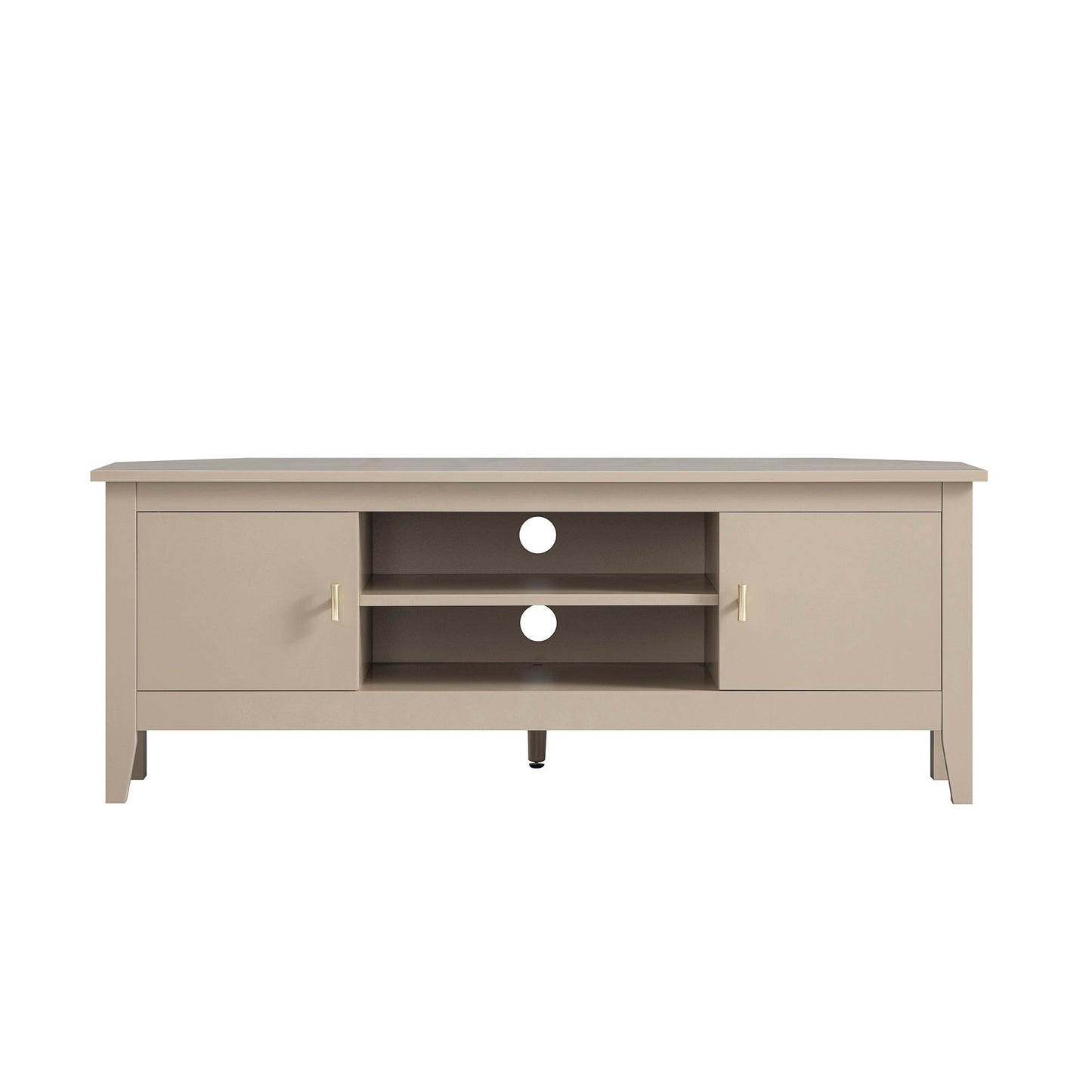 Oakham 120cm Corner TV Unit, Deep Greige