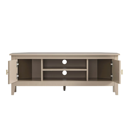 Oakham 120cm Corner TV Unit, Deep Greige