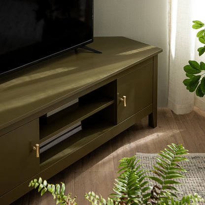 Oakham 120cm Corner TV Unit, Olive Grove
