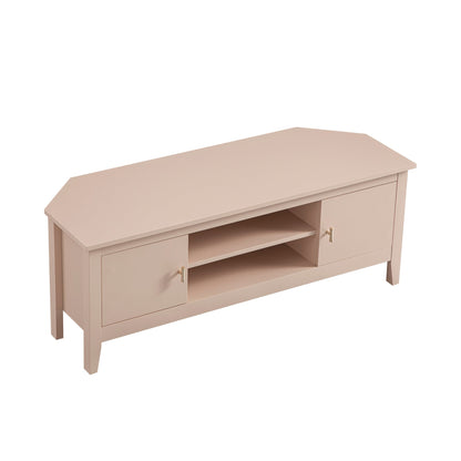 Oakham 120cm Corner TV Unit, Nude Pink