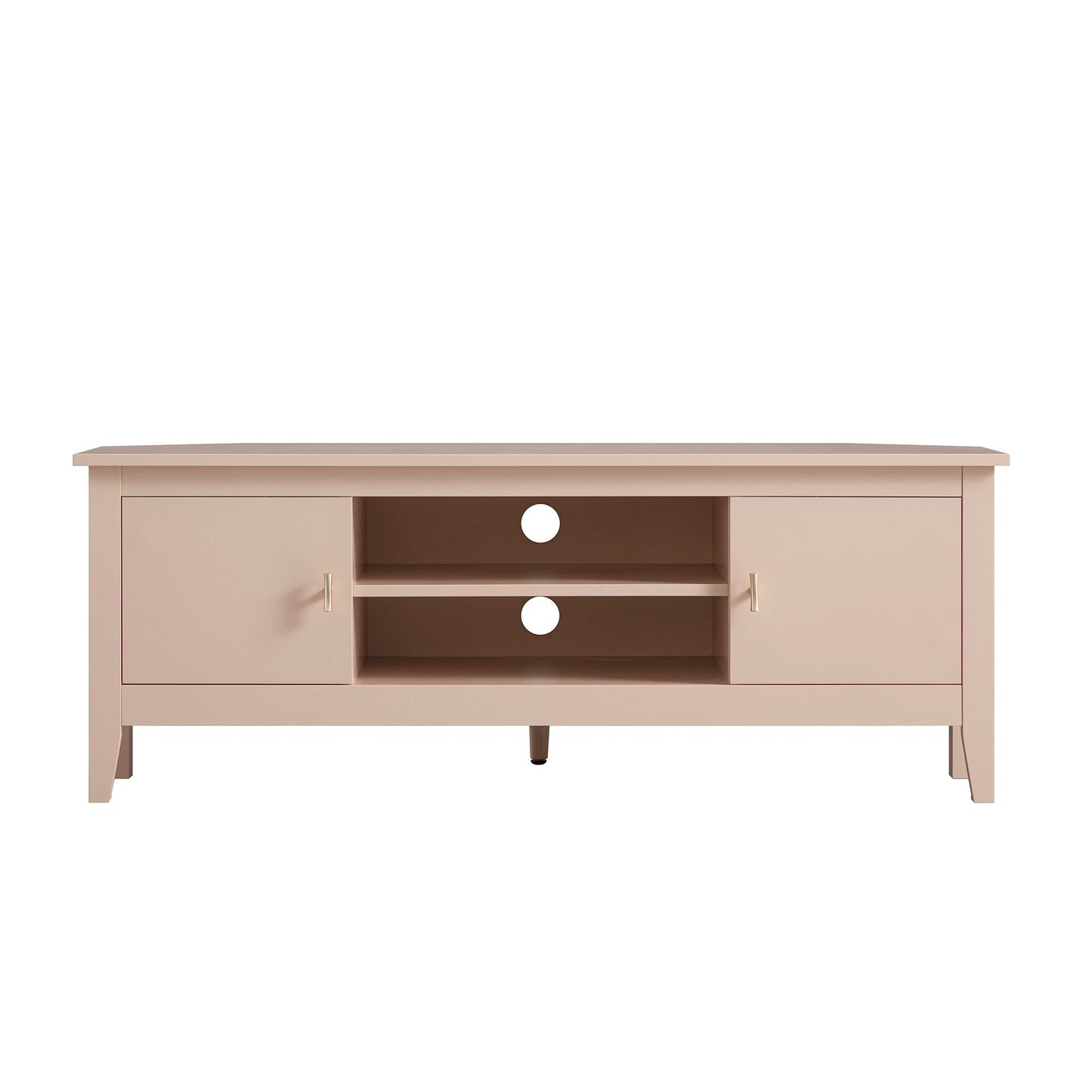 Oakham 120cm Corner TV Unit, Nude Pink