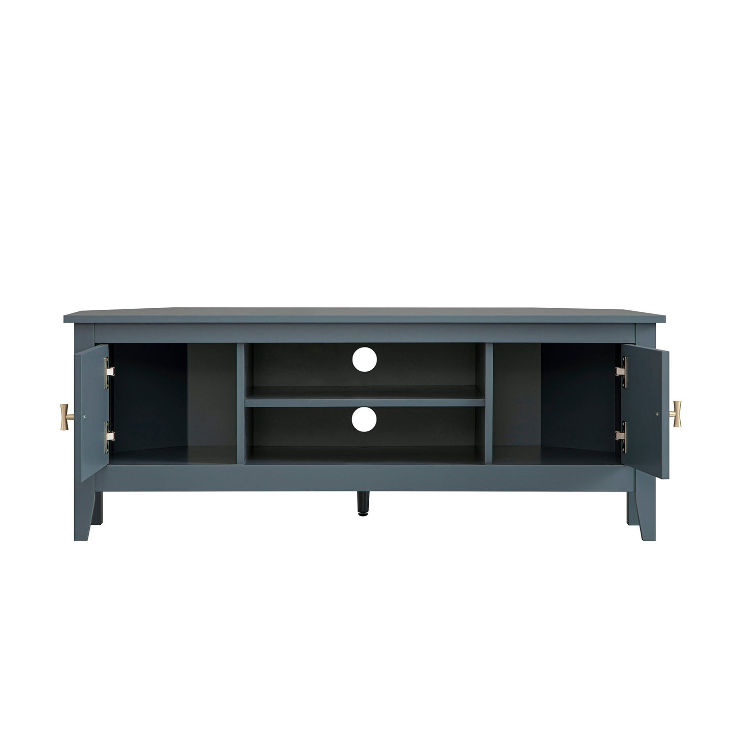 Oakham 120cm Corner TV Unit, Stormy Blue