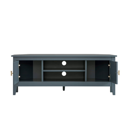 Oakham 120cm Corner TV Unit, Stormy Blue