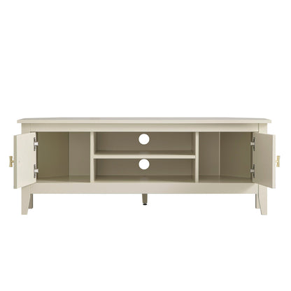 Oakham 120cm Corner TV Unit, Shaded White