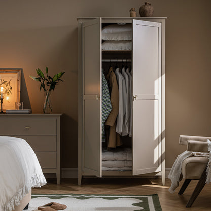 Oakham Double Wardrobe, Deep Greige