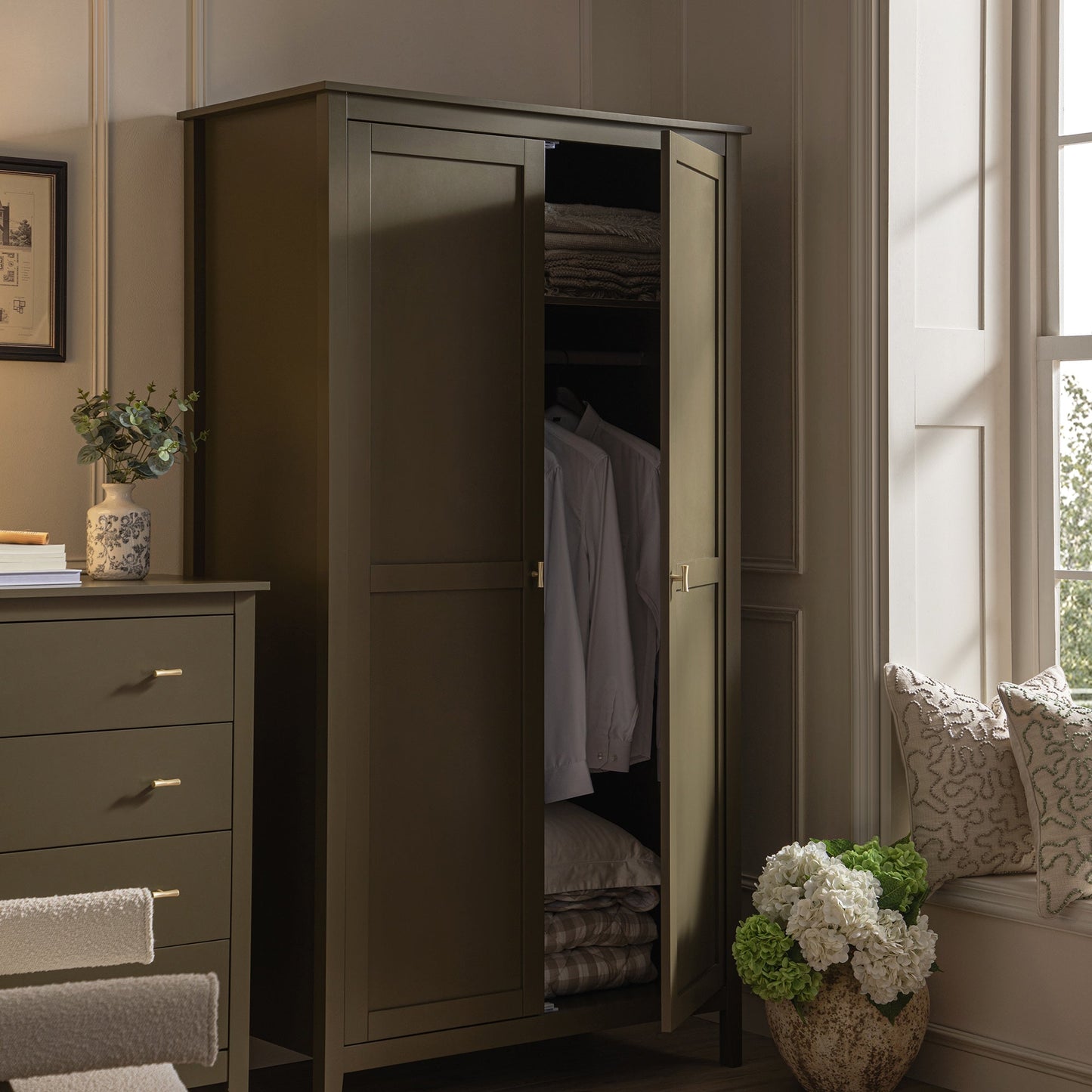 Oakham Double Wardrobe, Olive Grove
