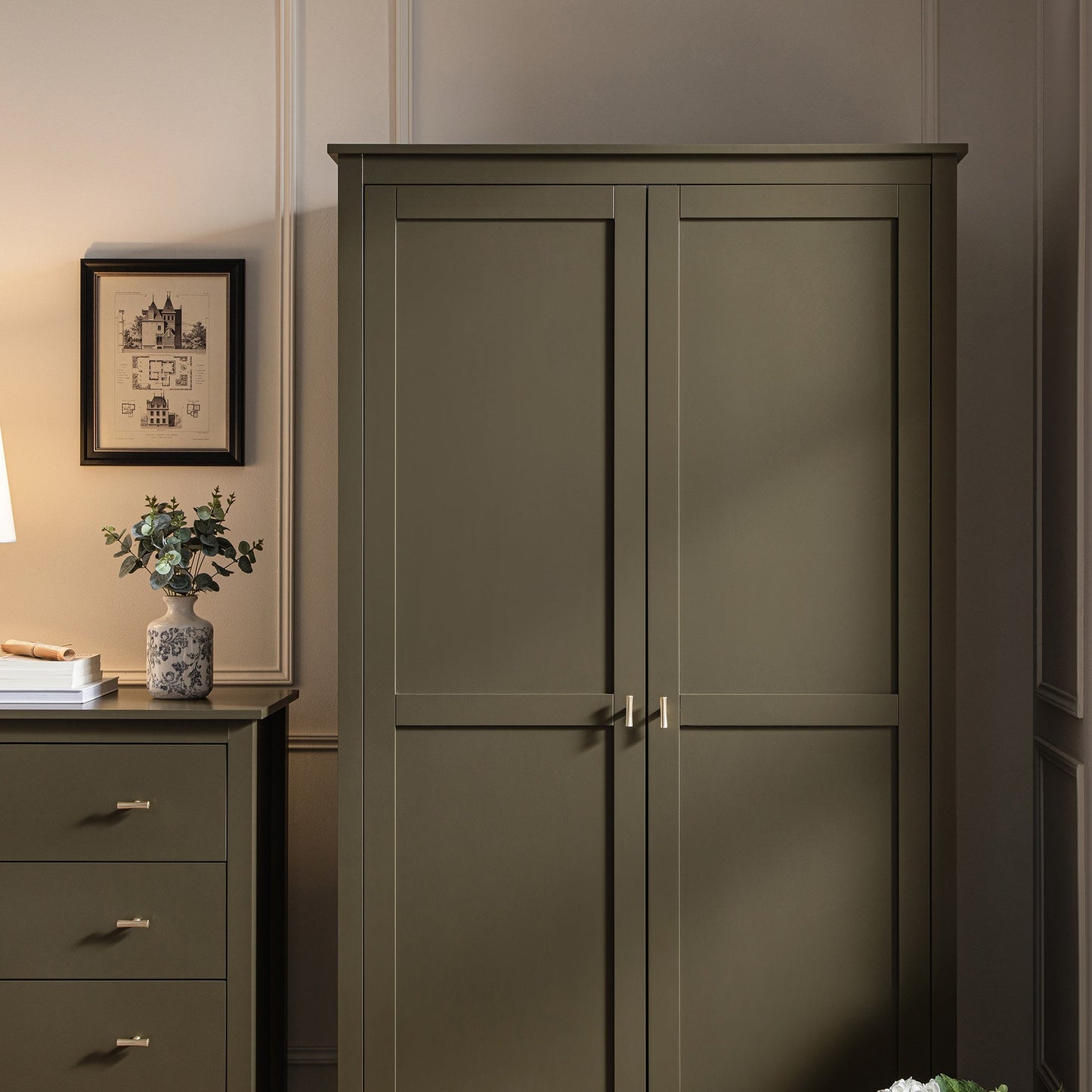 Oakham Double Wardrobe, Olive Grove