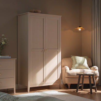 Oakham Double Wardrobe, Nude Pink