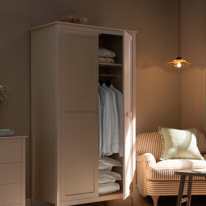 Oakham Double Wardrobe, Nude Pink