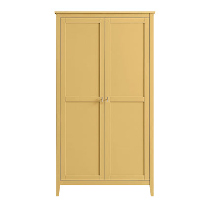 Oakham Double Wardrobe, Rattan Yellow