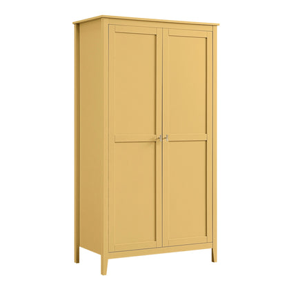 Oakham Double Wardrobe, Rattan Yellow