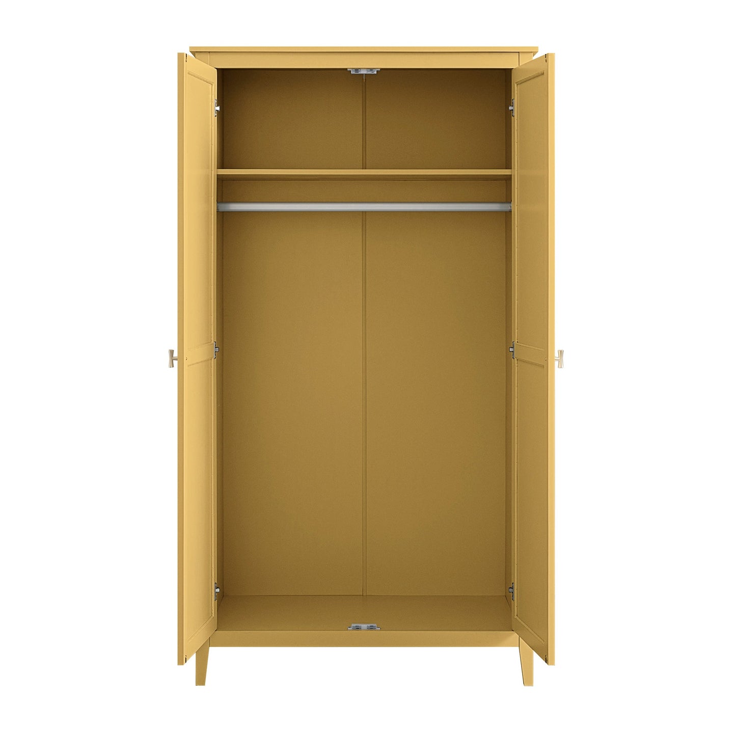 Oakham Double Wardrobe, Rattan Yellow