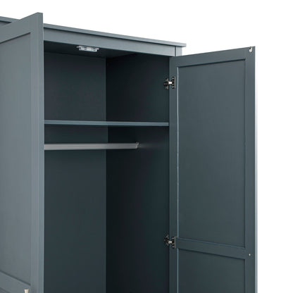 Oakham Double Wardrobe, Stormy Blue