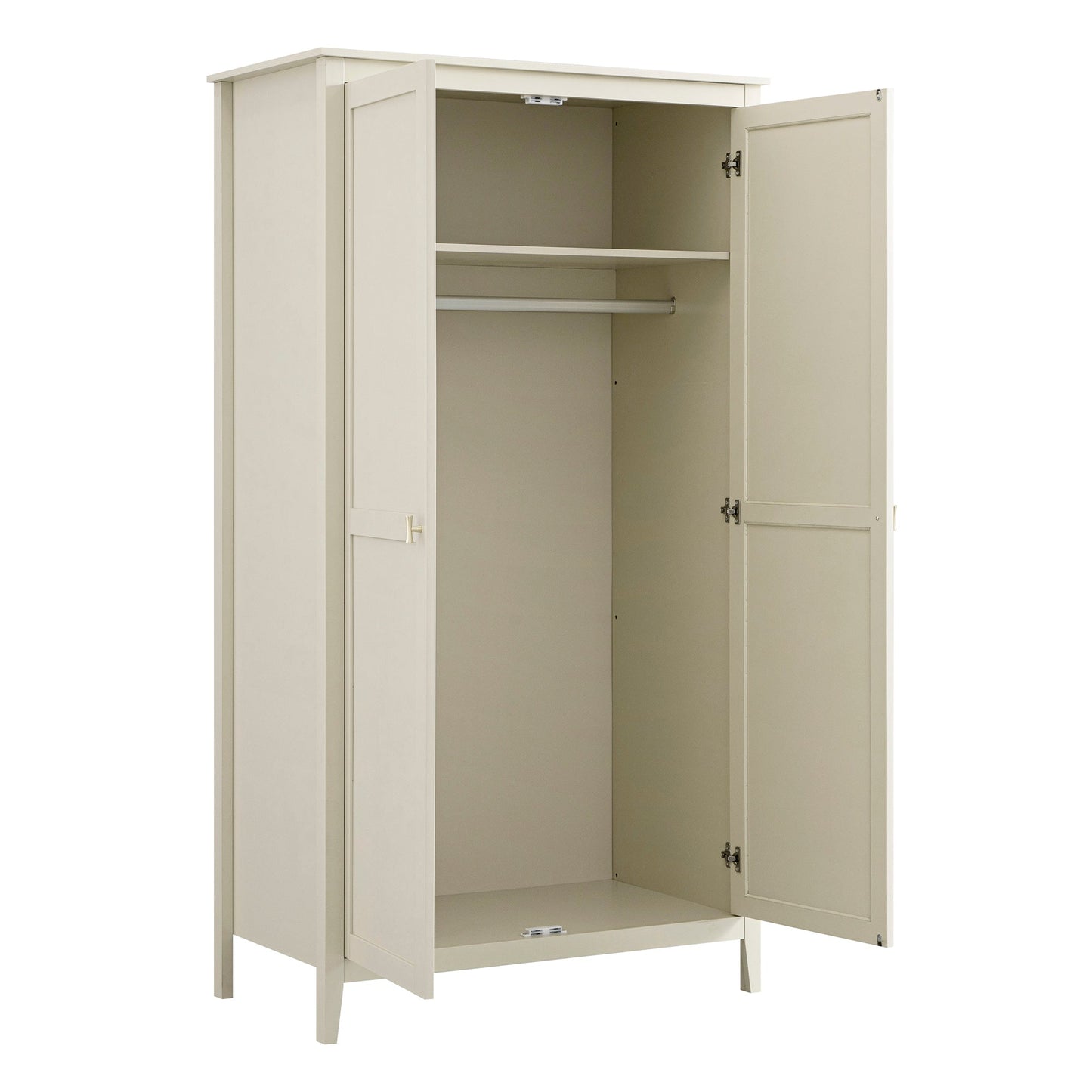 Oakham Double Wardrobe, Shaded White
