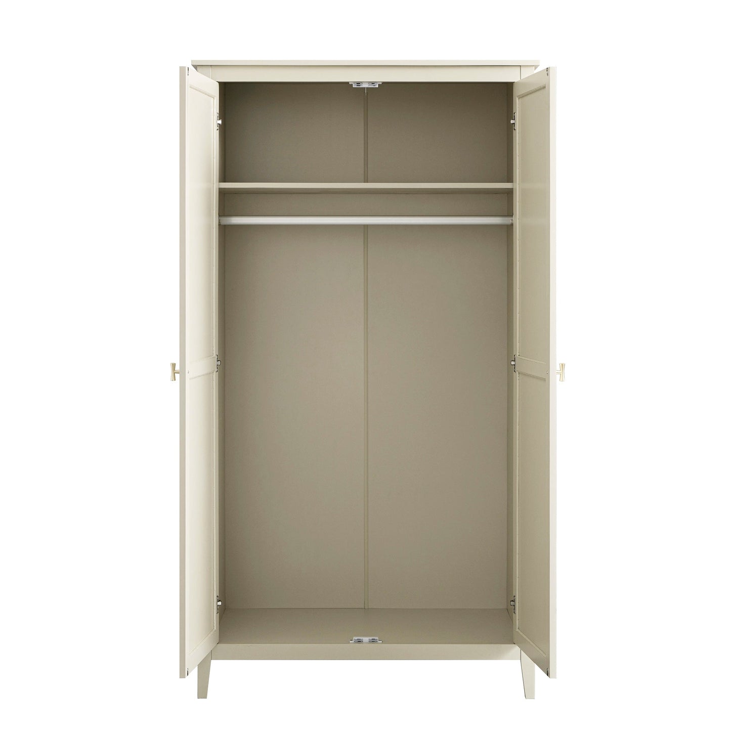 Oakham Double Wardrobe, Shaded White
