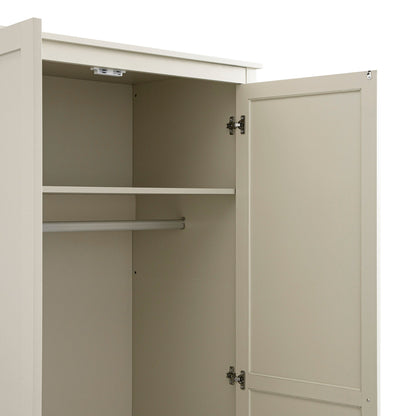 Oakham Double Wardrobe, Shaded White