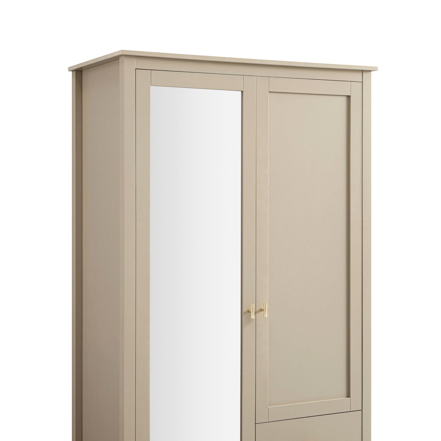 Oakham Mirrored Double Wardrobe, Deep Greige