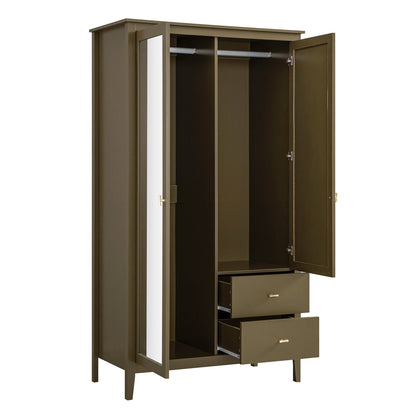 Oakham Mirrored Double Wardrobe, Olive Grove