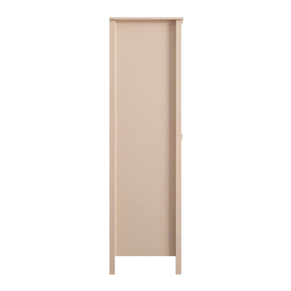 Oakham Mirrored Double Wardrobe, Nude Pink