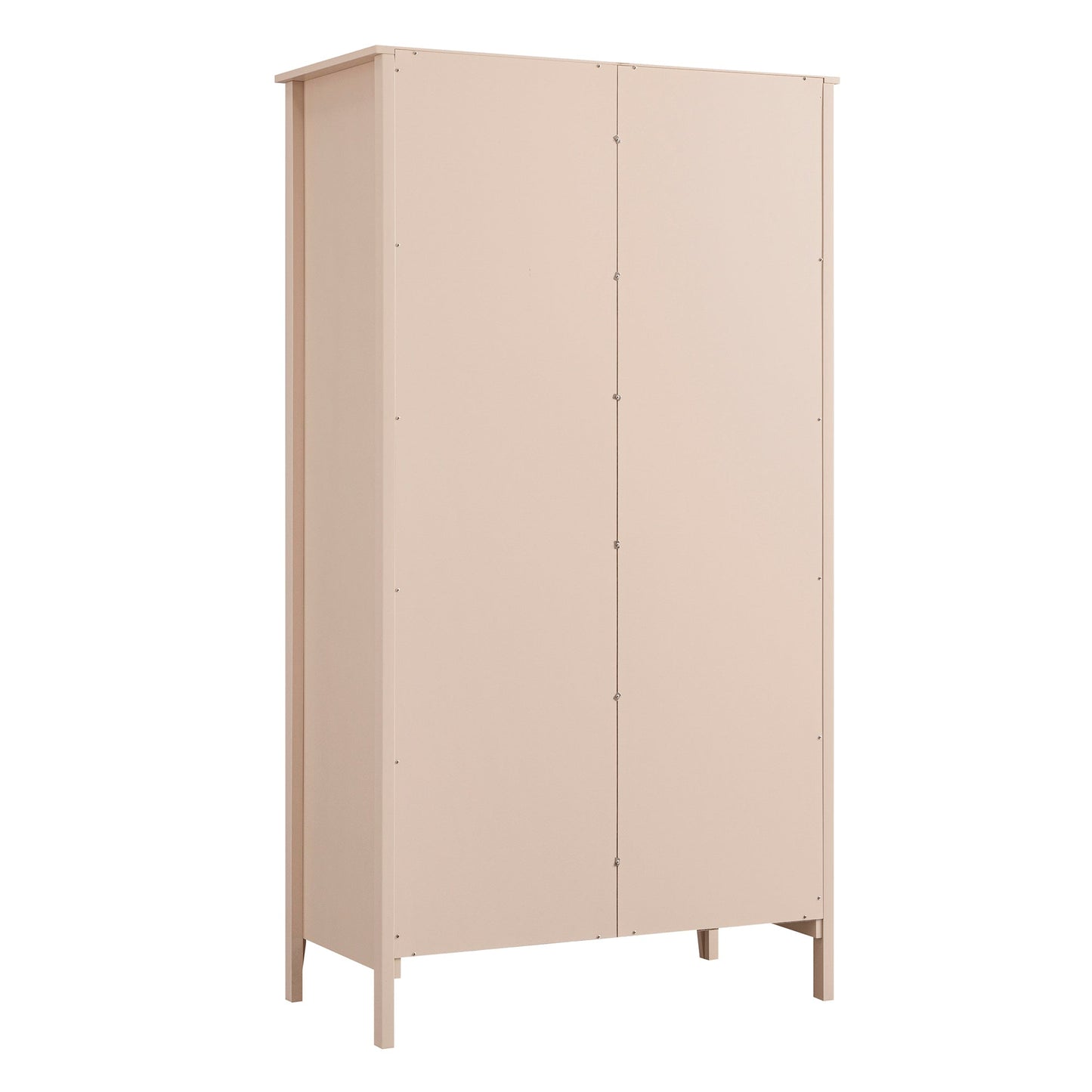 Oakham Mirrored Double Wardrobe, Nude Pink