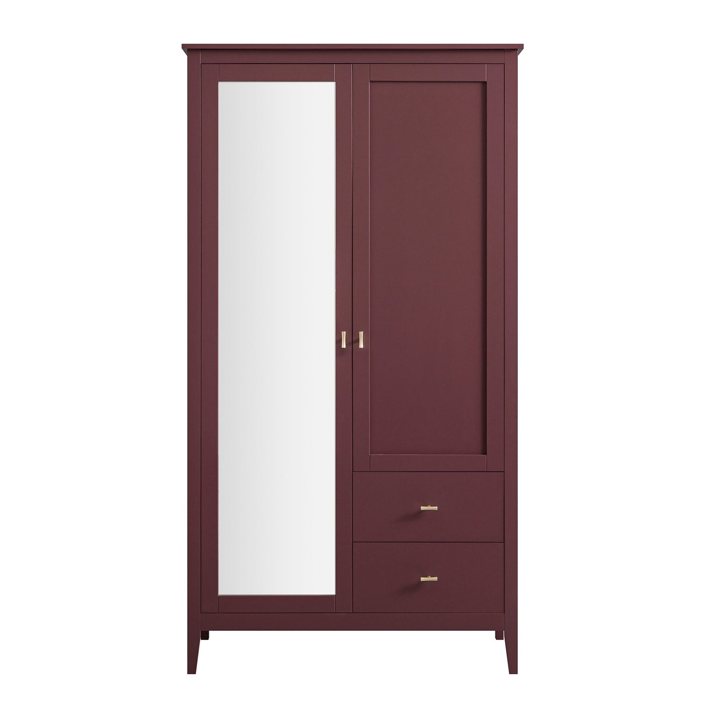 Oakham Mirrored Double Wardrobe, Wild Cherry