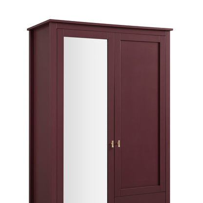Oakham Mirrored Double Wardrobe, Wild Cherry