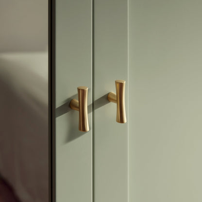 Oakham Mirrored Double Wardrobe, Desert Sage