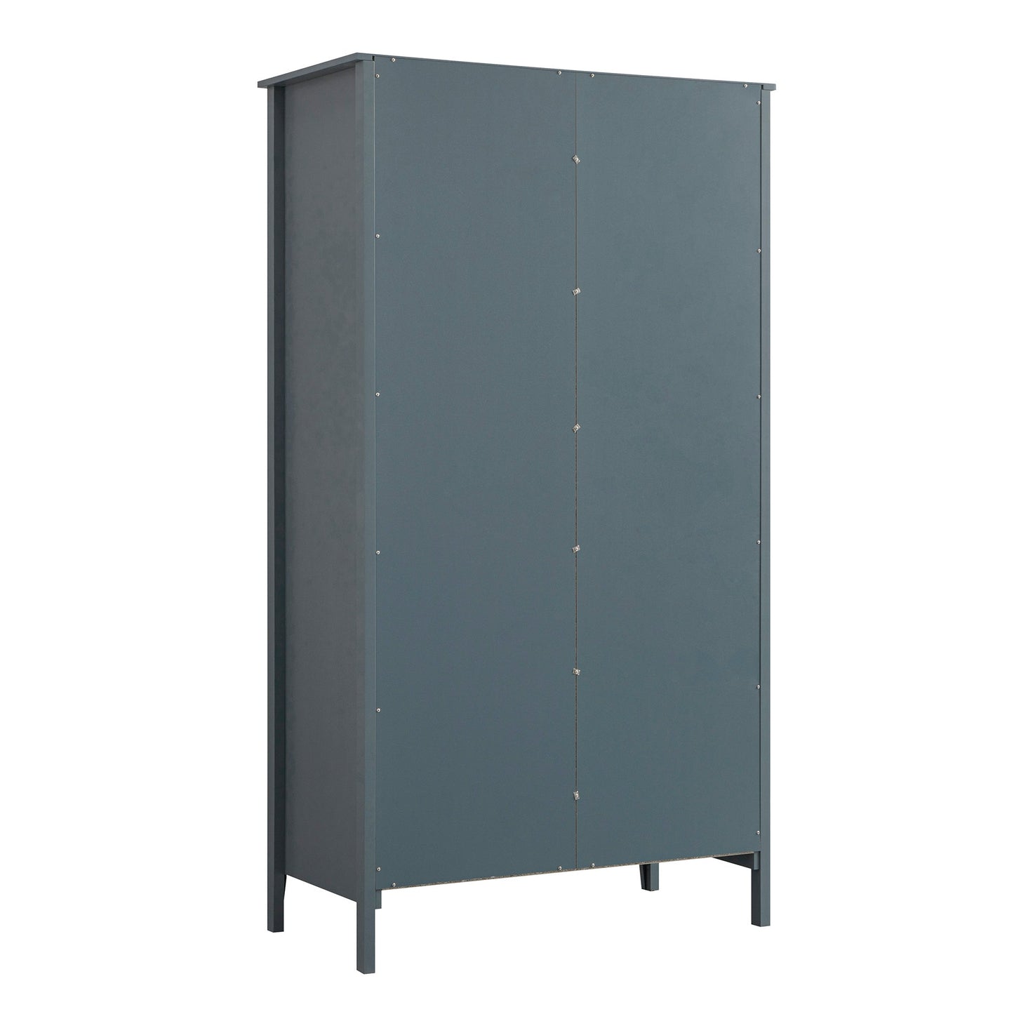 Oakham Mirrored Double Wardrobe, Stormy Blue