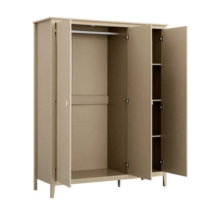 Oakham Triple Wardrobe, Deep Greige