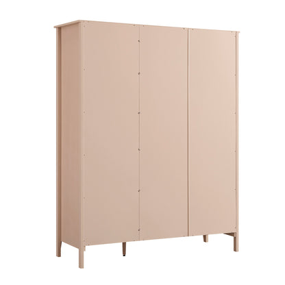 Oakham Triple Wardrobe, Nude Pink