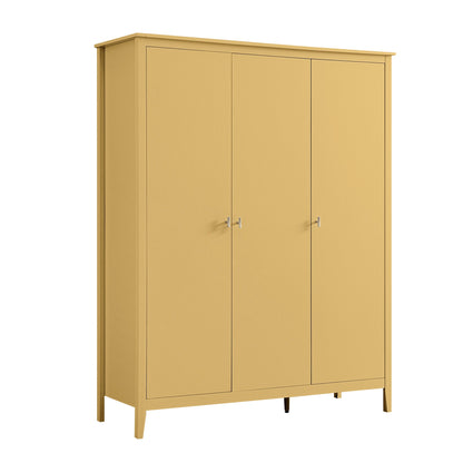 Oakham Triple Wardrobe, Rattan Yellow
