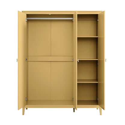 Oakham Triple Wardrobe, Rattan Yellow