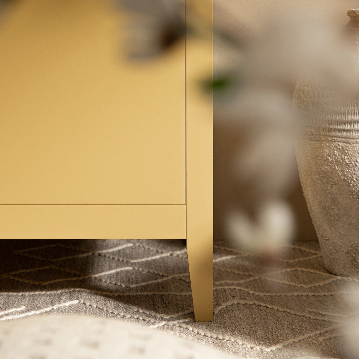 Oakham Triple Wardrobe, Rattan Yellow